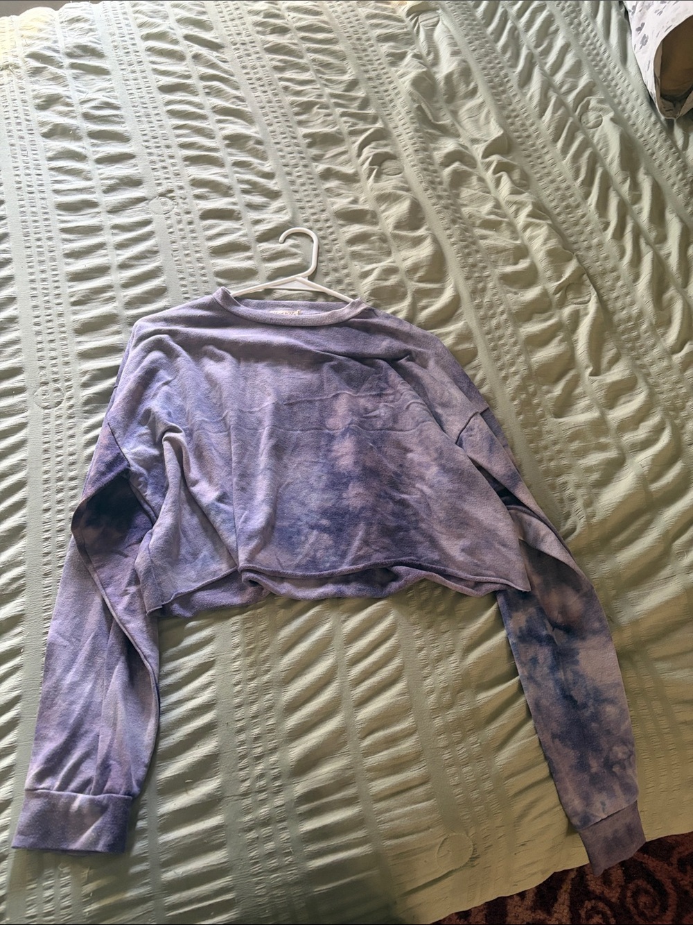 Heart Hips Lavender Tie-Dye Cropped Sweatshirt